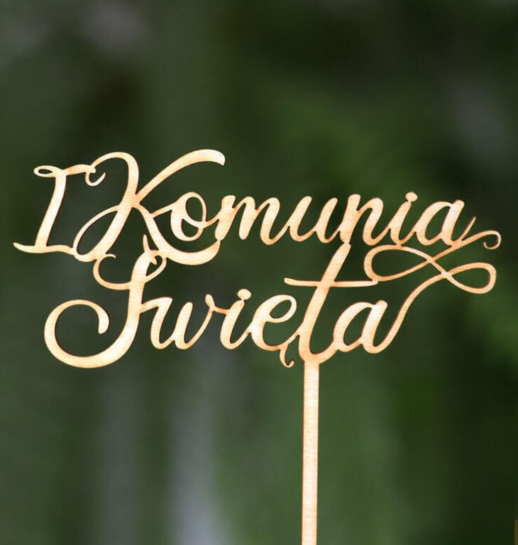 Toper Komunia Święta napis